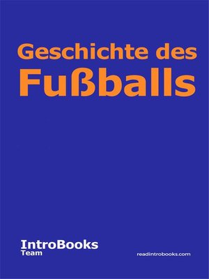 cover image of Geschichte des Fußballs